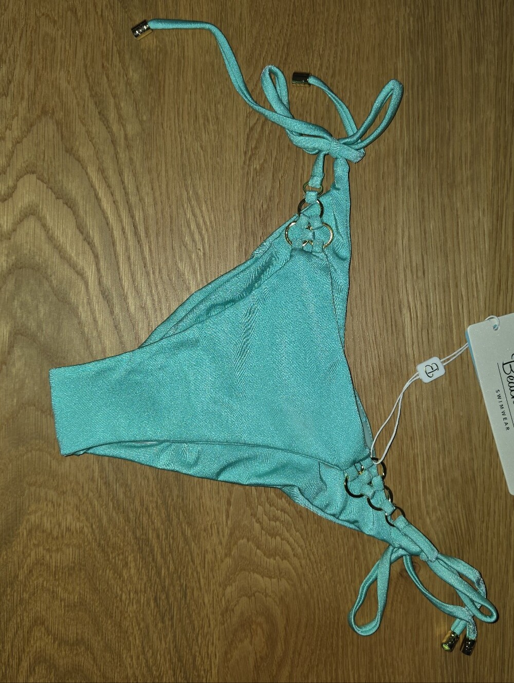 Beach Bunny Turquoise String Bikini Bottom